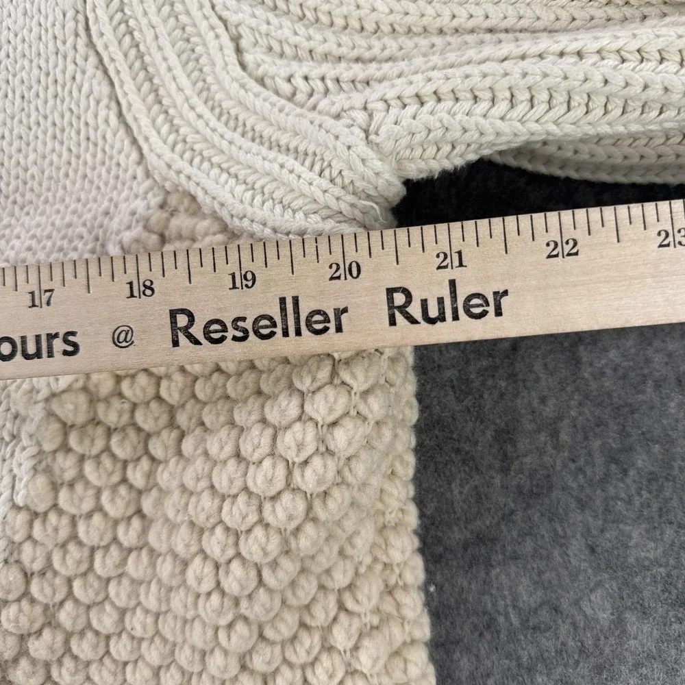 & Other Stories Sweater Womens Large Cream Beige Chunky Cable Knit Wool Blend - Picture 8 of 10